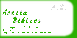 attila miklics business card